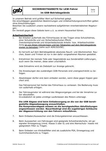 Sicherheitsregeln für LKW Fahrer