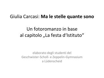 Giulia Carcasi: Ma le stelle quante sono Un fotoromanzo in base del ...