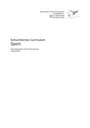 Schulinterner Lehrplan Sport - Geschwister-Scholl-Gymnasium