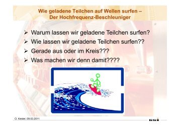 Wie geladene Teilchen auf Wellen surfen - GSI