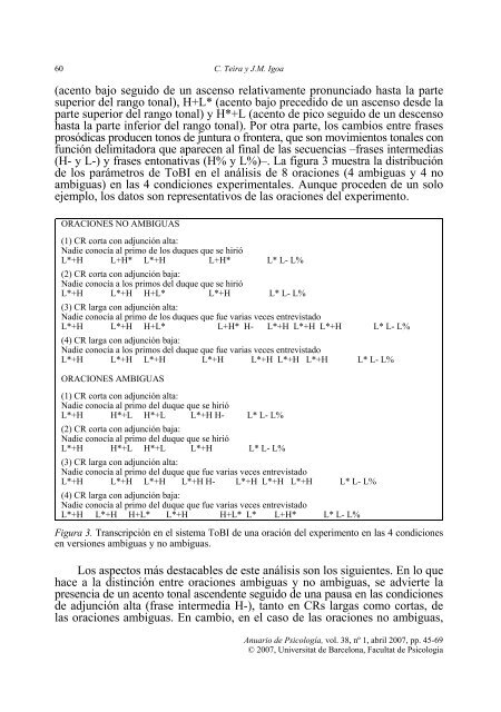 Relaciones entre la prosodia y la sintaxis en el ... - RACO