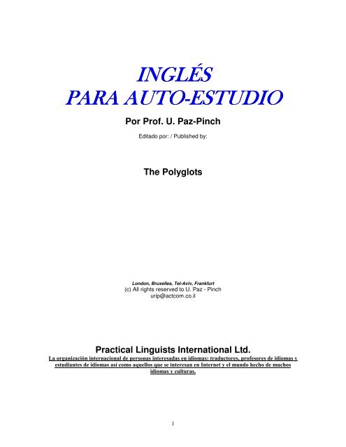 Muestra del Curso de Ingles en PDF