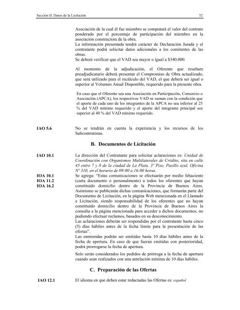 Documentos de Licitación - Ministerio de Economía de la Provincia ...