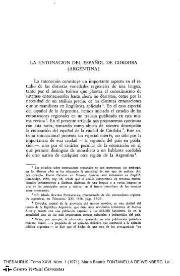 La entonación del español de Córdoba (Argentina) - Centro Virtual ...