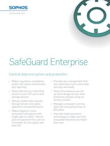 SafeGuard Enterprise - Sophos