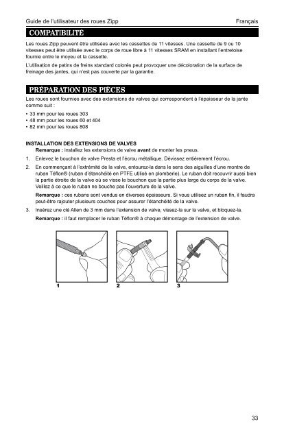 user manual - Zipp - Speed Weaponry