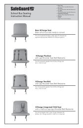 School Bus Seating Instruction Manual - SafeGuard