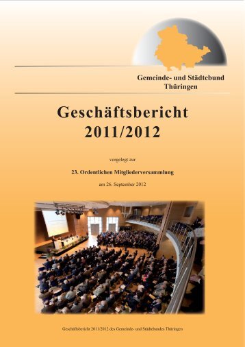 Geschäftsbericht 2012.indb - Gemeinde- und Städtebundes Thüringen