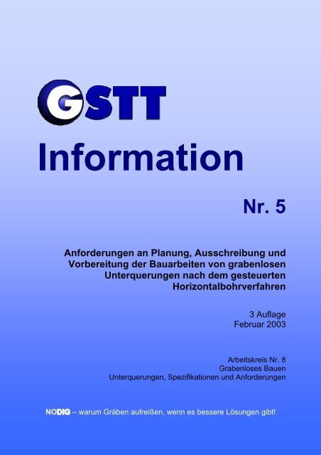 Anforderungen an Planung, Ausschreibung und ... - GSTT