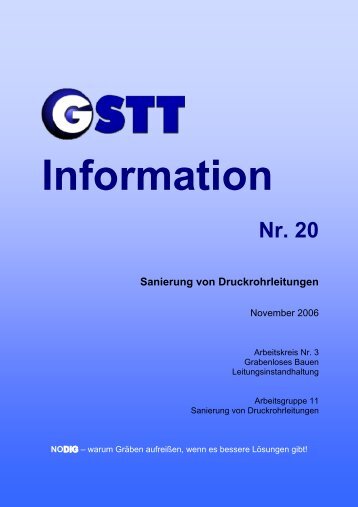 Nr. 20 Sanierung von Druckrohrleitungen - GSTT