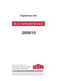 GSW Sigmaringen - Ergebnis der Mieterumfrage - Tabellen ...