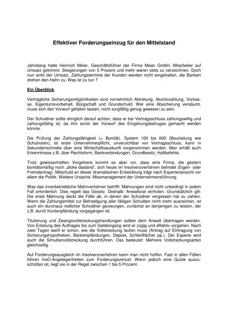 Effektiver Forderungseinzug Fur Den Mittelstand Go Mit