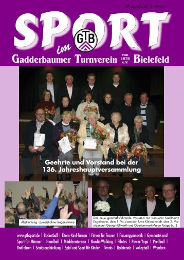 Ausgabe März 2013 - Gadderbaumer Turnverein v. 1878 eV Bielefeld