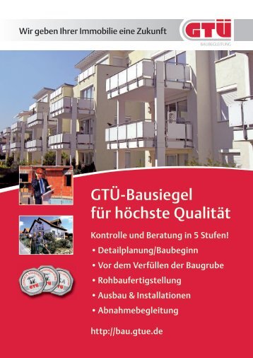 Info-Blatt zum GTÜ-Bausiegel (pdf, 424.6 kB)