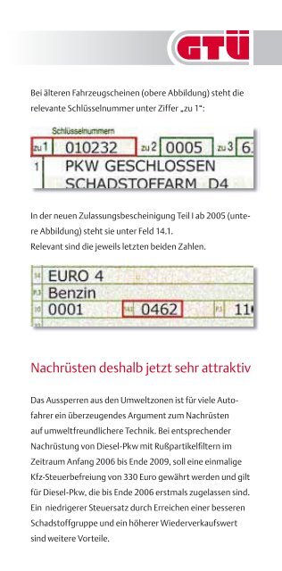 Flyer zur Schadstoffplakette (pdf, 124.8 kB) - GTÜ