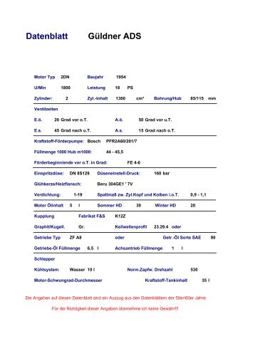 Datenblatt Güldner ADS - Güldner-Traktoren