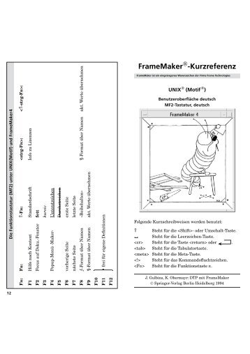 FrameMaker -Kurzreferenz