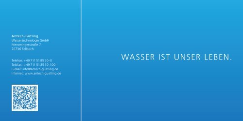 Wasser ist unser Leben. - Antech GmbH