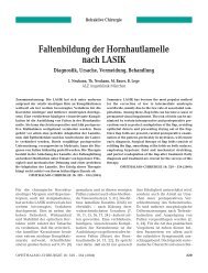 Faltenbildung der Hornhautlamelle nach LASIK - alz Augenklinik