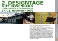 2. Designtage Gut Rosenberg - Kompetenzzentrum für ...