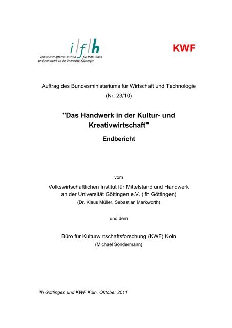 "Das Handwerk in der Kultur- und Kreativwirtschaft"