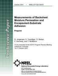 Measurements of Backsheet Moisture Permeation and Encapsulant ...