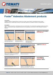 Foster Asbestos Abatement products - Temati