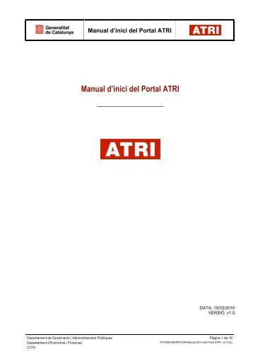P070080-ARHPA-POR-Manual d'inici del Portal ATRI - v2 0 - Inefc