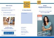 Privat Haftpflichtversicherung - GVO Versicherung