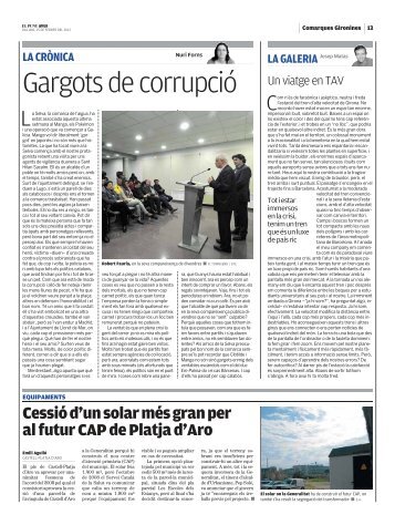 Gargots de corrupció - Ajuntament de Castell-Platja d'Aro