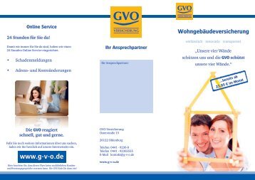 Wohngebäudeversicherung - GVO Versicherung