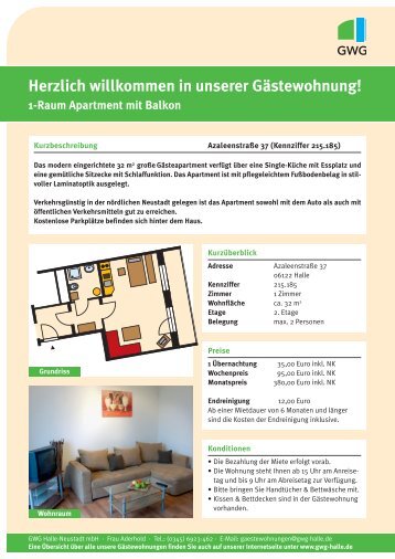 Herzlich willkommen in unserer Gästewohnung! - GWG Halle ...