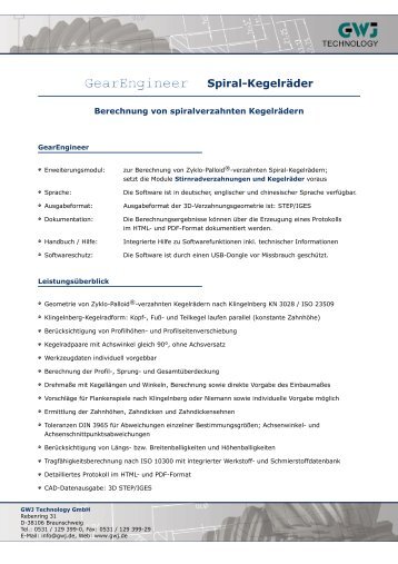 Spiralkegelrad (PDF) - GWJ Technology GmbH