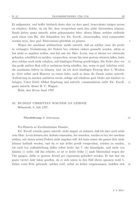 Leibniz, Akademie-Ausgabe, 1702--1716 - Gottfried Wilhelm Leibniz ...