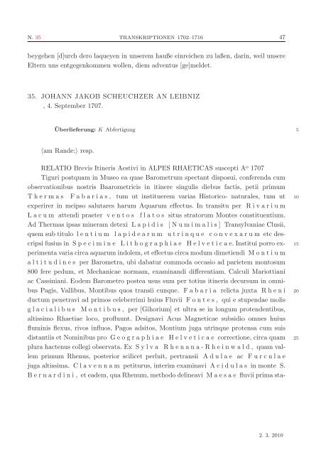 Leibniz, Akademie-Ausgabe, 1702--1716 - Gottfried Wilhelm Leibniz ...