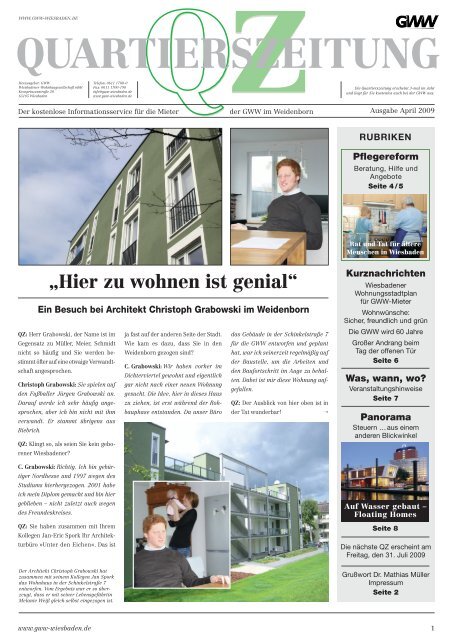 quartierszeitung - GWW Wiesbadener Wohnbaugesellschaft mbH