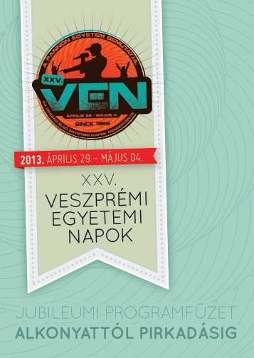 Veszprémi Egyetemi Napok 2013. programfüzet