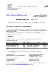 1. Elternrundbrief - Gymnasium Dingolfing