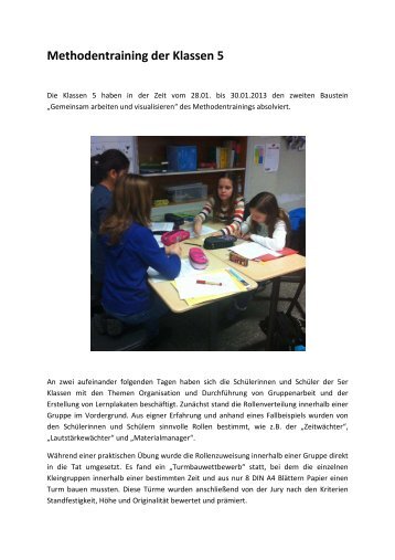 Methodentraining der Klassen 5