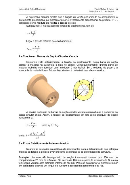 RESISTÊNCIA DOS MATERIAIS IX - UFF