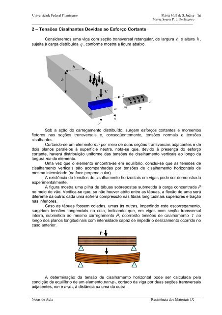 RESISTÊNCIA DOS MATERIAIS IX - UFF