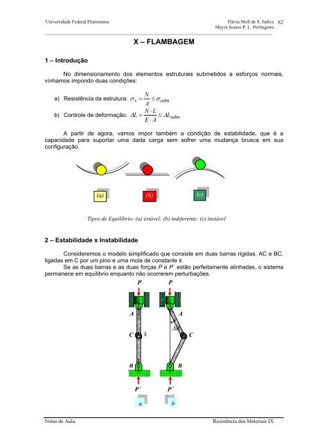 RESISTÊNCIA DOS MATERIAIS IX - UFF