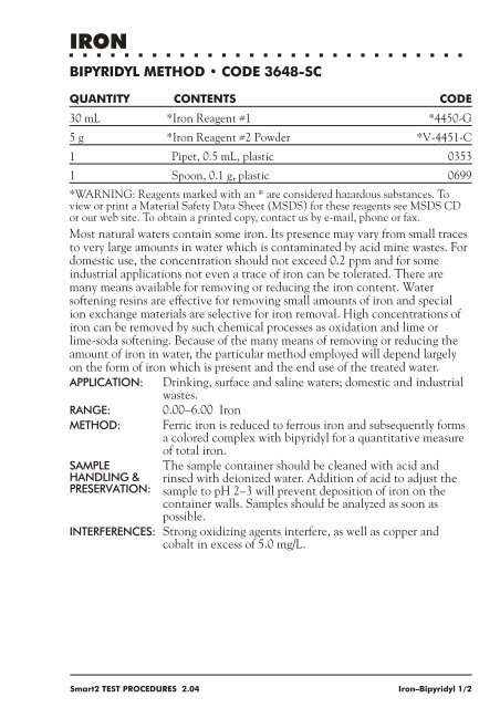 TEST INSTRUCTIONS - Geotech Environmental Equipment