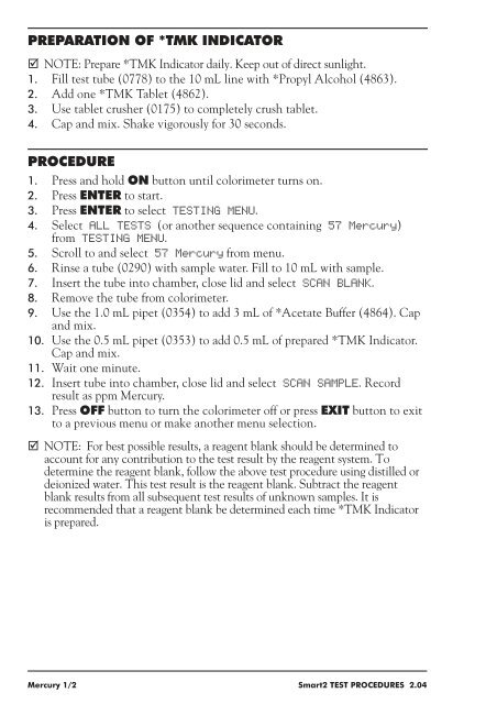 TEST INSTRUCTIONS - Geotech Environmental Equipment