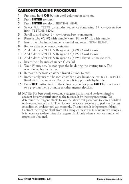 TEST INSTRUCTIONS - Geotech Environmental Equipment