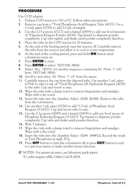 TEST INSTRUCTIONS - Geotech Environmental Equipment