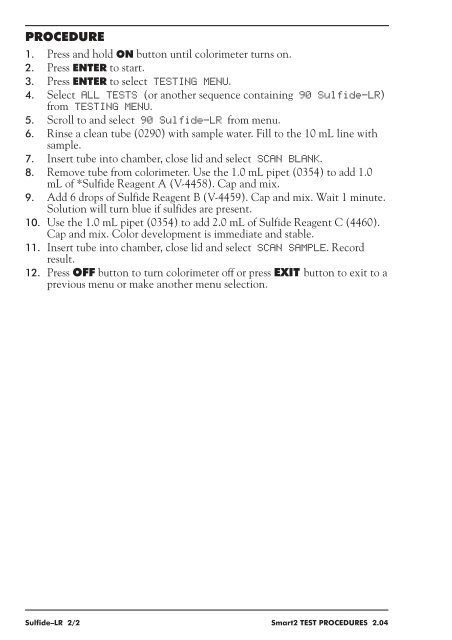 TEST INSTRUCTIONS - Geotech Environmental Equipment