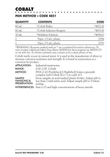 TEST INSTRUCTIONS - Geotech Environmental Equipment