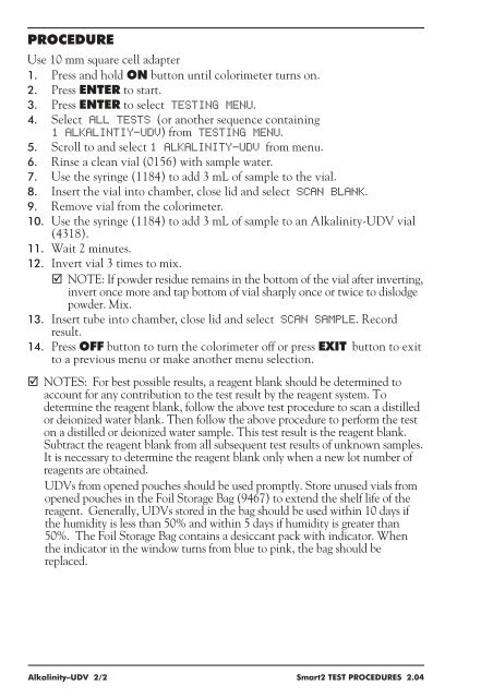 TEST INSTRUCTIONS - Geotech Environmental Equipment