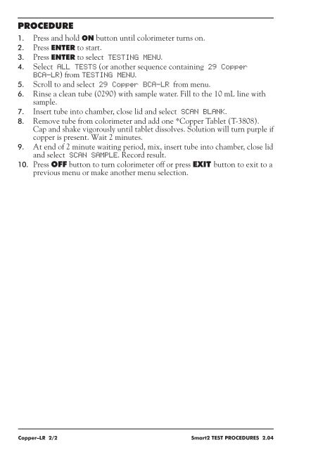 TEST INSTRUCTIONS - Geotech Environmental Equipment